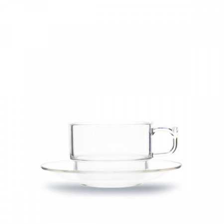 Чайная пара 200 мл, поликарбонат, прозрачный