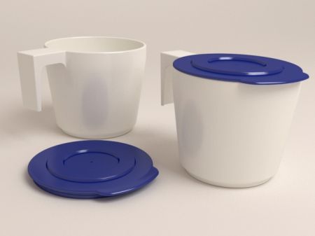 Кружка 200 мл, без крышки, поликарбонат, белый