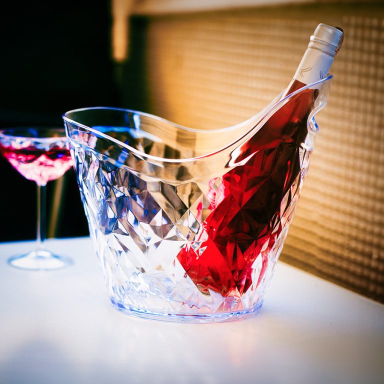 Ведро для шампанского и вина 28x25,5 см PRIZMA, поликарбонат, прозрачный