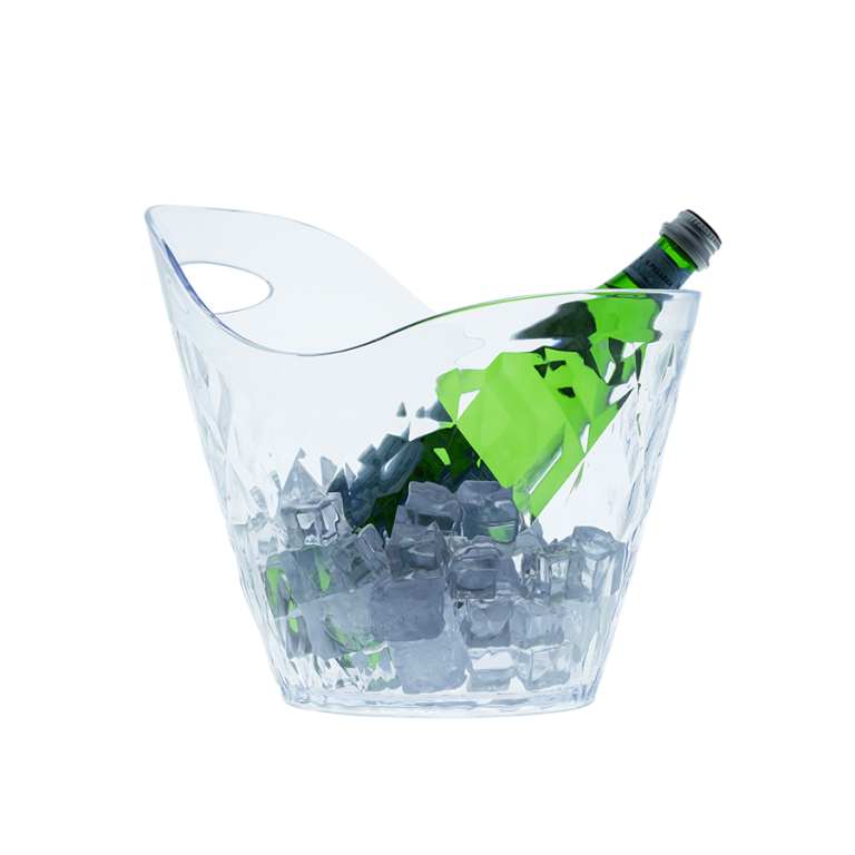 Ведро для шампанского и вина 28x25,5 см PRIZMA, поликарбонат, прозрачный