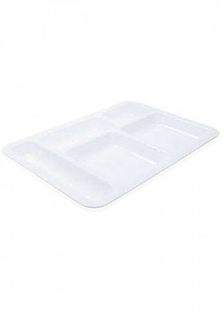 Разделительный поднос 5 делений,  40х28 см, поликарбонат, белый