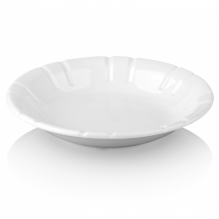 Тарелка рифленая 17 см, поликарбонат белый